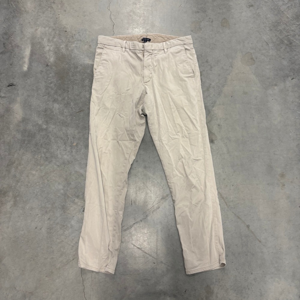 Zachary Prell Stretch Chino Pants Men's 32 Beige Made in Italy